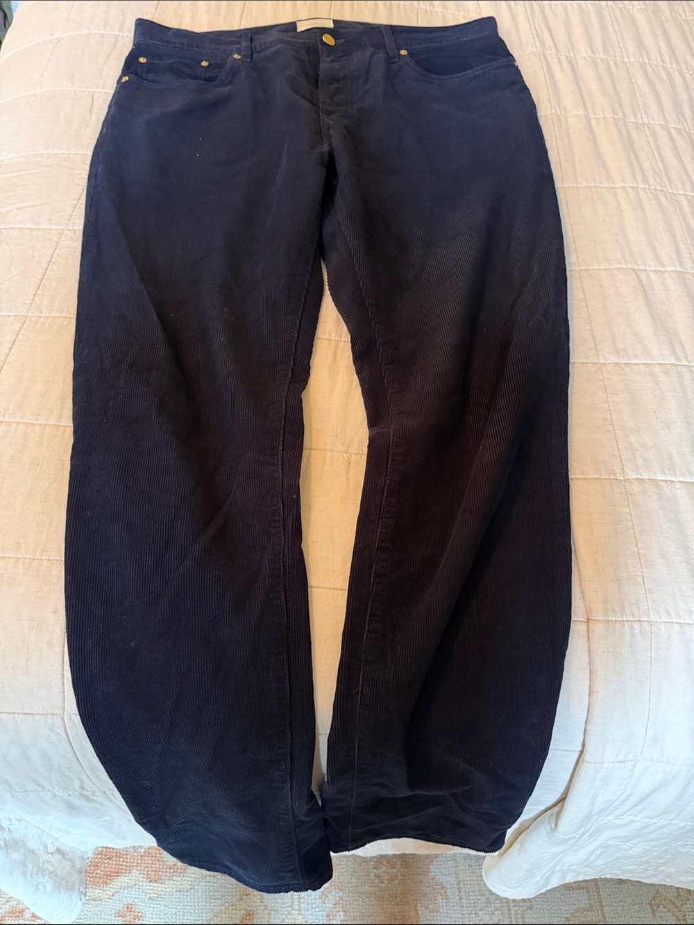 Sid Mashburn Navy Corduroy Trousers